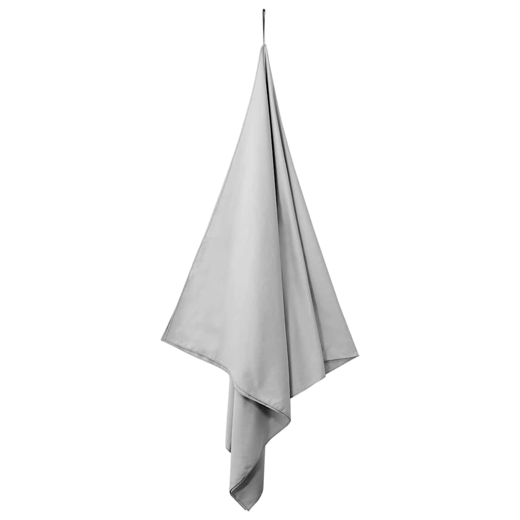 Vidaxl sporthanddoeken 2 pcs grijs 180 x 90 cm polyester en polyamide