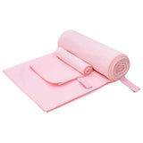 Vidaxl set van sporthanddoeken 2 pcs roze stof