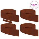 Vidaxl tuinrand 4 pcs roestig 450 x 0.05 x 15 cm cortenstaal