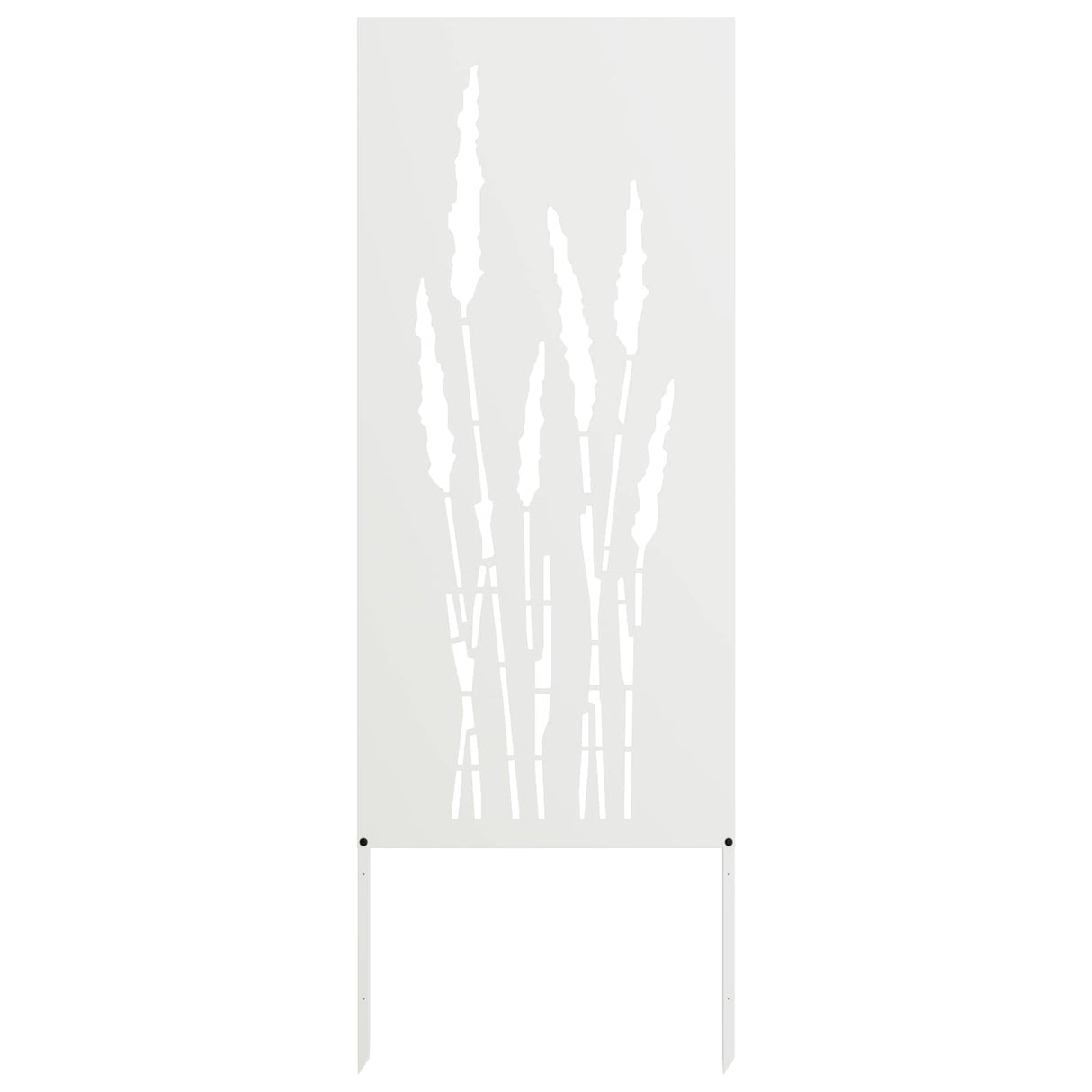 Vidaxl tuin privacy screen bloemen wit 50 x 140 cm koudgewalst staal