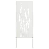 Vidaxl tuin privacy screen bloemen wit 50 x 140 cm koudgewalst staal