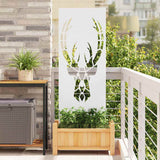 Vidaxl tuin privacy screen wit 50 x 140 cm koudgewalst staal
