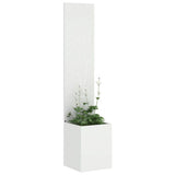 Vidaxl tuin privacy screen fretwerk wit 32 x 140 cm koudgewalst staal