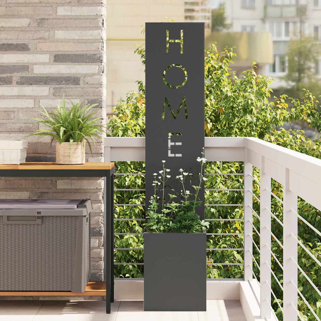 Vidaxl tuin privacy screen zwart 32 x 32 x 150 cm koudgewalst staal