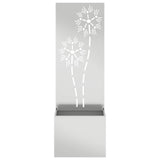 Vidaxl tuin privacy screen bloemen zilver 50 x 32 x 150 cm