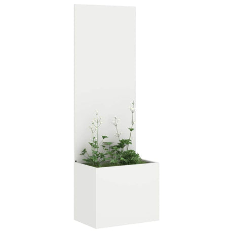 Vidaxl tuin privacy screen wit 50 x 32 x 150 cm koudgewalst staal