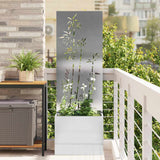 Vidaxl tuin privacy screen bloemen zilver 50 x 140 cm roestvrij staal