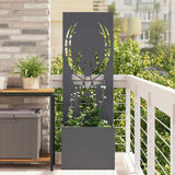 Vidaxl tuin privacy screen antraciet 50 x 140 cm koudgewalst staal