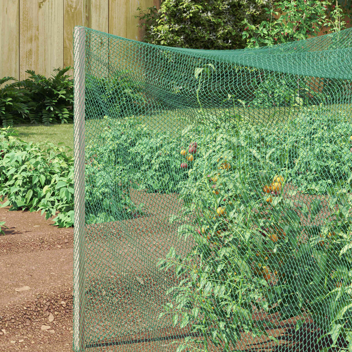 Vidaxl vogel beschermnet groen 4 x 10 m polyetheen