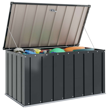 Vidaxl tuinopslagdoos zwart 101 x 56,5 x 50 cm staal