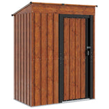 Vidaxl tuinhuisjes bruin 137 x 81 x 180 cm metaal