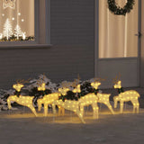 Vidaxl led rendieren 6 pcs goud stof