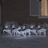 Vidaxl led rendieren 6 pcs wit stof
