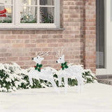 Vidaxl led rendieren 2 pcs koud wit stof
