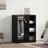 Vidaxl kledingkast met plank met opslag zwart eiken 77 x 48 x 102 cm