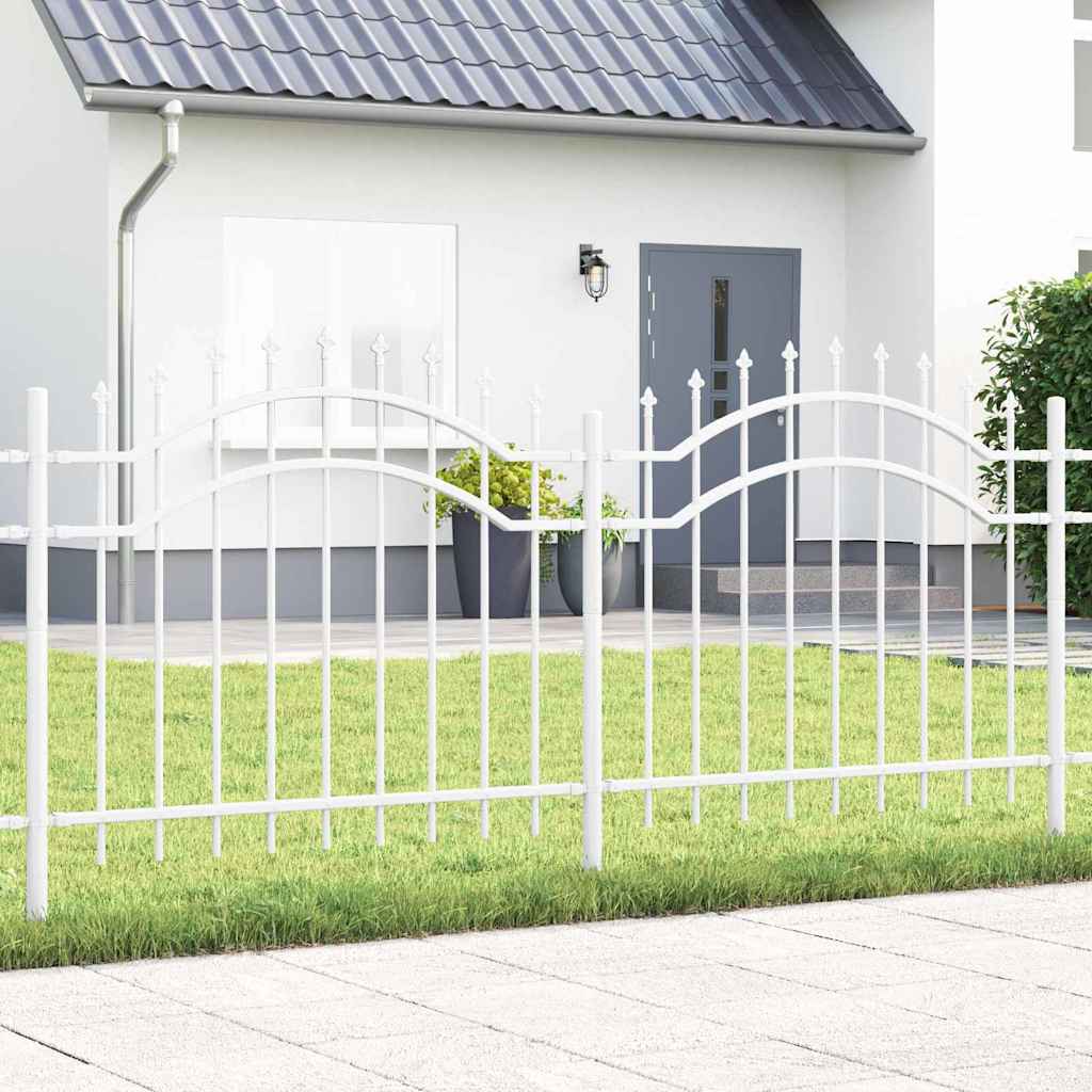Vidaxl tuinhek wit 240 x 140 cm poedergecoat staal