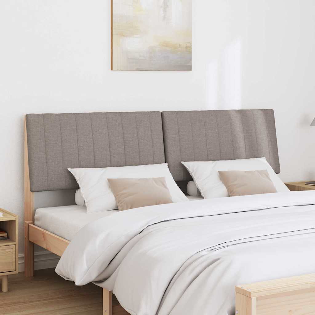 Vidaxl gestoffeerd hoofdbord taupe 200 cm massief grenenhout