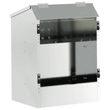 Vidaxl konijnenvoer zilver 64,5 x 25,5 x 45,5 cm gegalvaniseerd staal