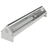 Vidaxl kippen voederbak zilver 108 x 20,5 x 20 cm gegalvaniseerd staal
