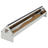 Vidaxl kippen voederbak zilver 108 x 20,5 x 20 cm gegalvaniseerd staal