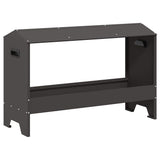 Vidaxl kippen voederbak zwart 81 x 32 x 53,5 cm koudgewalst staal
