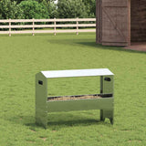 Vidaxl voederbak voor vee zilver 79 x 35 x 62 cm gegalvaniseerd staal