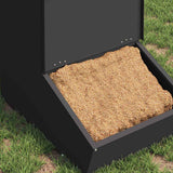 Vidaxl varkensvoeder zwart 55 x 38 x 76 cm koudgewalst staal