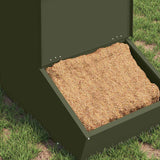 Vidaxl varkensvoeder olijf groen 55 x 38 x 76 cm koudgewalst staal