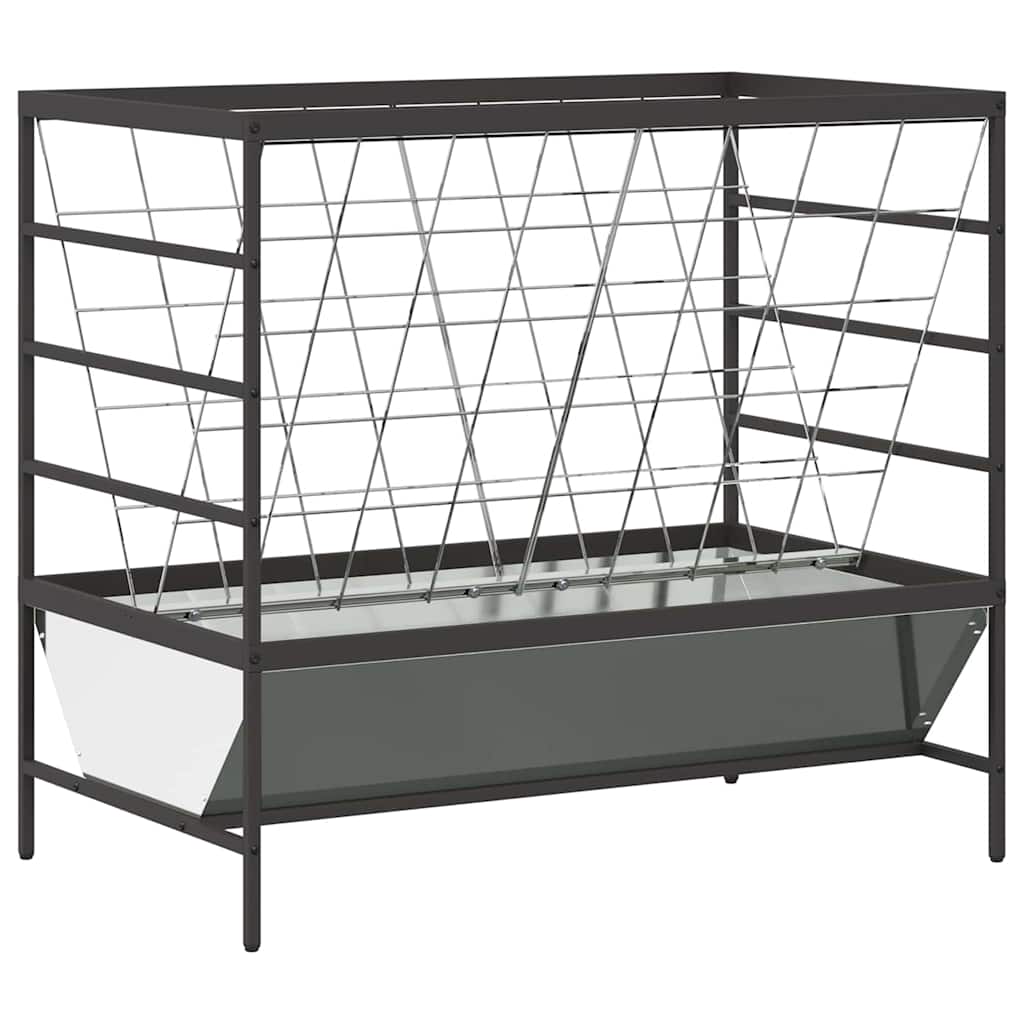 Vidaxl vee voeder zilver 100 x 60 x 90 cm gegalvaniseerd staal