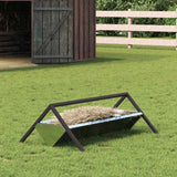 Vidaxl voederbak voor vee zilver 111 x 76 x 38 cm gegalvaniseerd staal