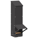 Vidaxl kip voerbak zwart 13 x 12 x 51 cm koudgewalst staal