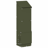 Vidaxl kip voerbak olijf groen 13 x 12 x 51 cm koudgewalst staal