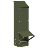 Vidaxl kip voerbak olijf groen 13 x 12 x 51 cm koudgewalst staal
