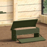 Vidaxl kippen treadle voeder olijf groen 48,5 x 39,5 x 19 cm
