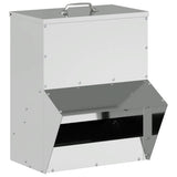 Vidaxl kip voerbak zilver 20 x 25 x35 cm gegalvaniseerd staal