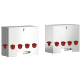 Vidaxl kip voerbak 2 pcs zilver 60,5 x 29 x 51 cm gegalvaniseerd staal