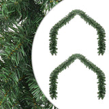 Vidaxl kerstkrans 2 pcs groen 20 m pvc