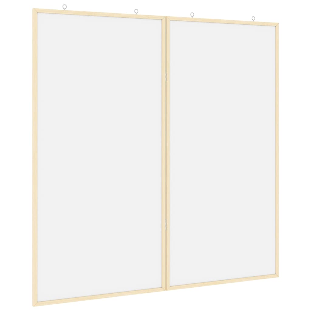 Vidaxl bulletinbord wit 80 x 80 x 1.4 cm massief grenenhout