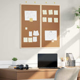 Vidaxl bulletinbord bruin 80 x 80 x 1.4 cm massief grenenhout
