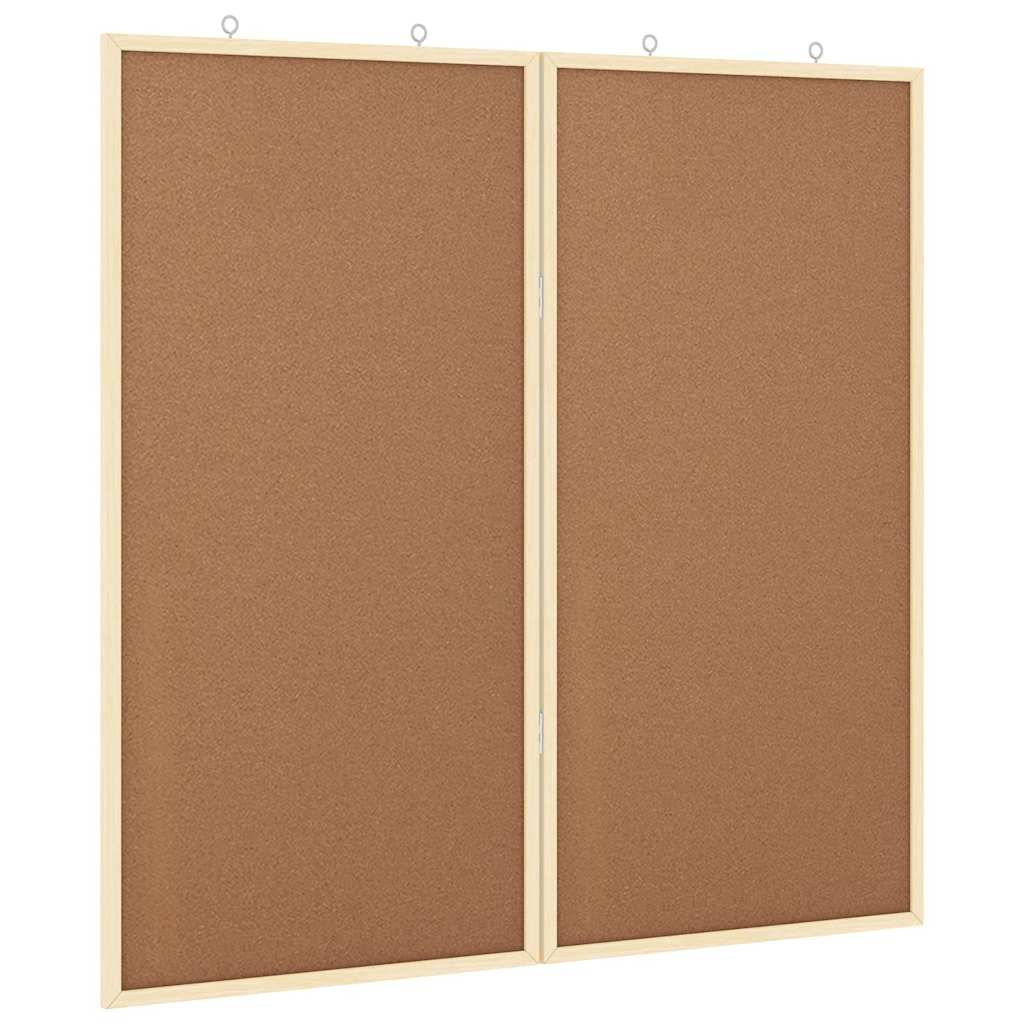 Vidaxl bulletinbord bruin 80 x 80 x 1.4 cm massief grenenhout