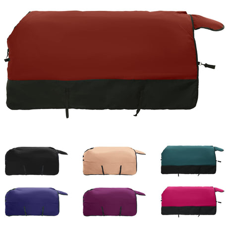Vidaxl paardendeken donkergroen en zwart 145 cm polyester