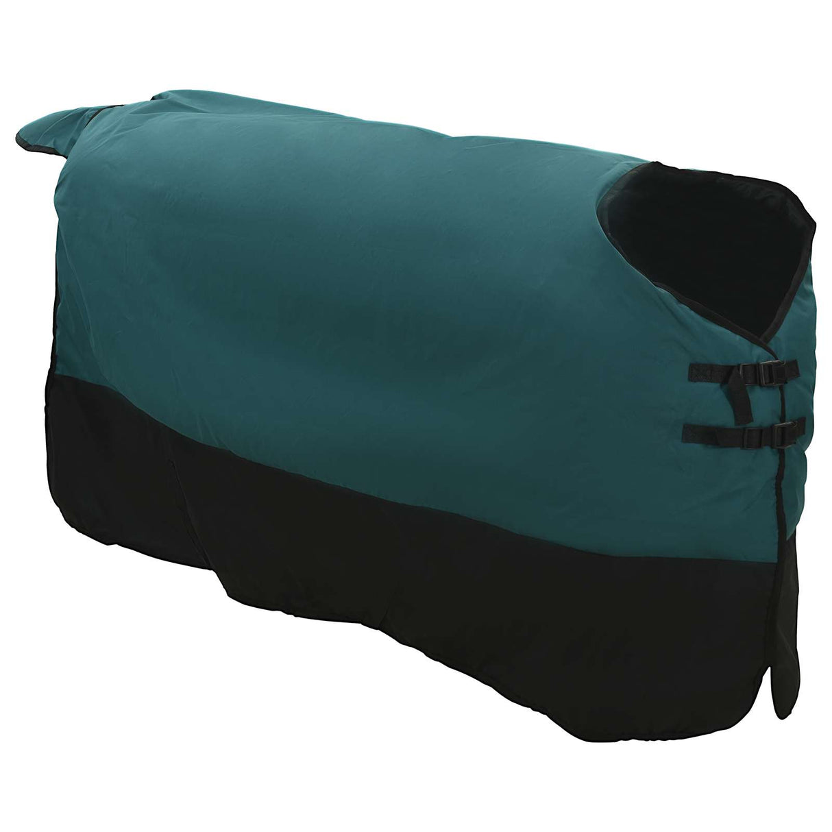 Vidaxl paardendeken donkergroen en zwart 135 cm polyester