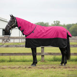 Vidaxl paardendeken roze en zwart 115 cm polyester