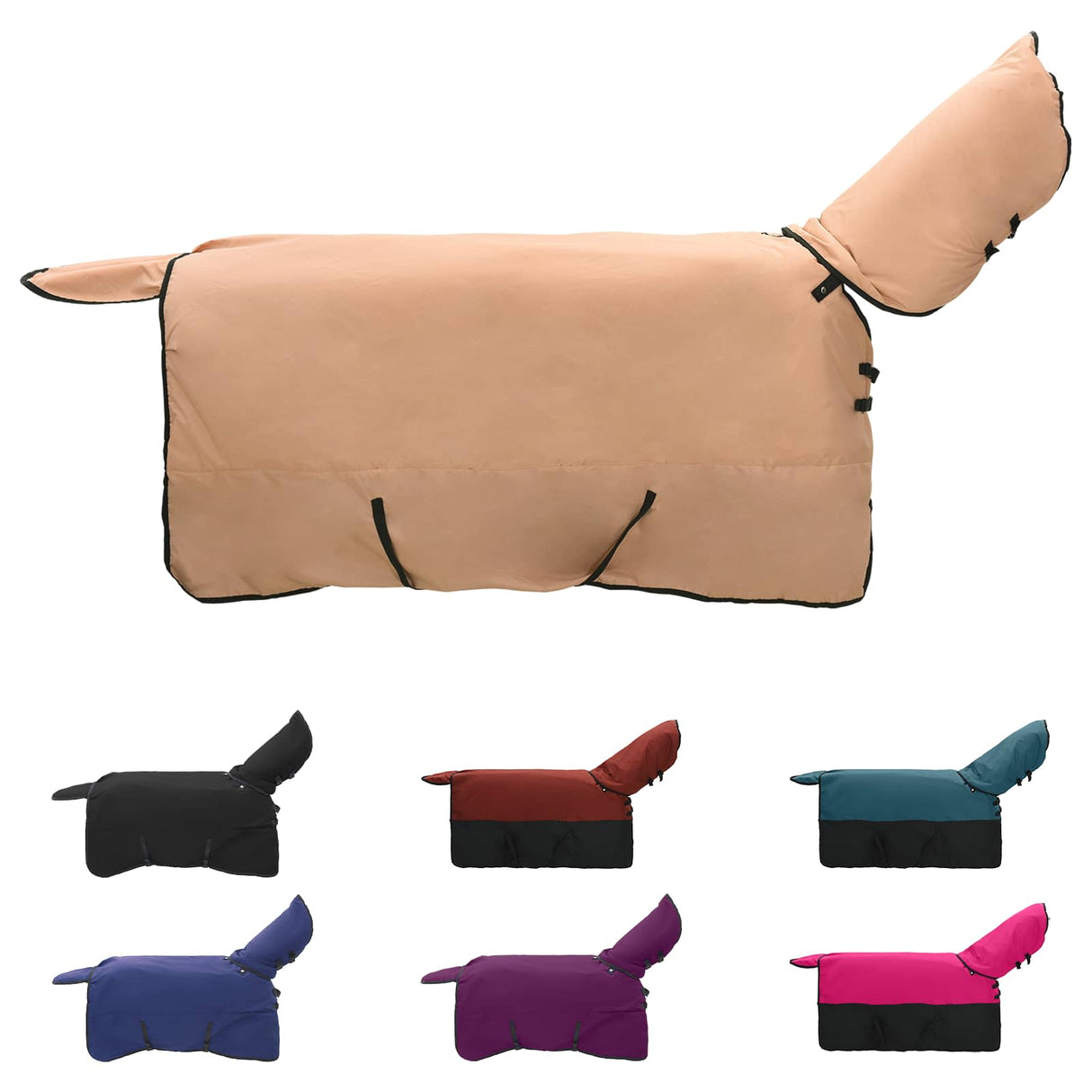 Vidaxl paardendeken cappuccino 85 cm polyester