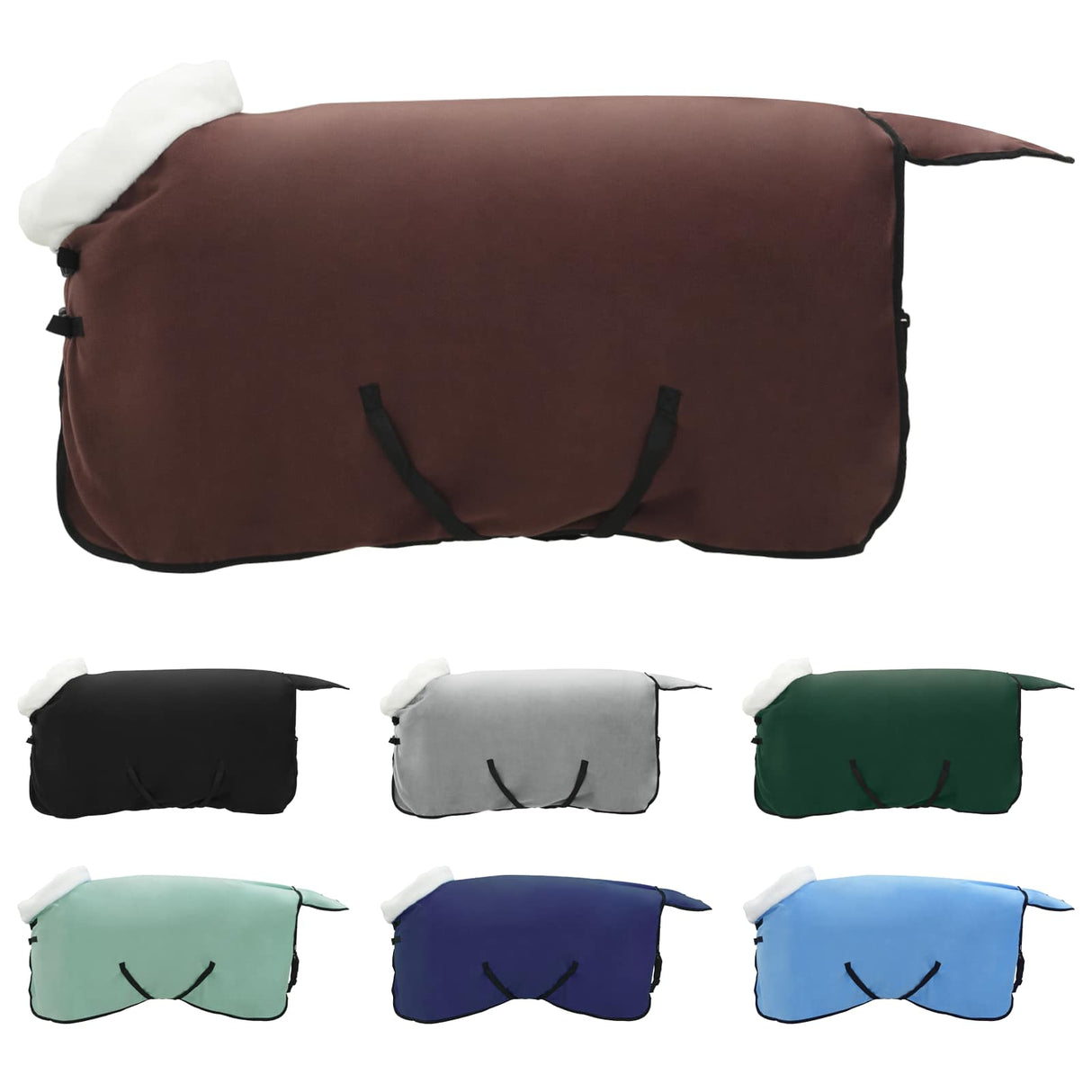 Vidaxl paardendeken volledig donkerbruin 75 cm polar fleece