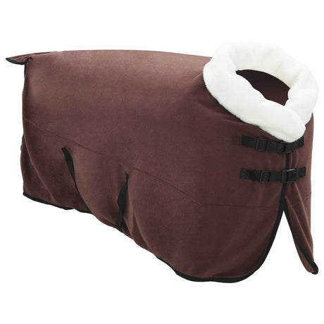 Vidaxl paardendeken volledig donkerbruin 135 cm polar fleece
