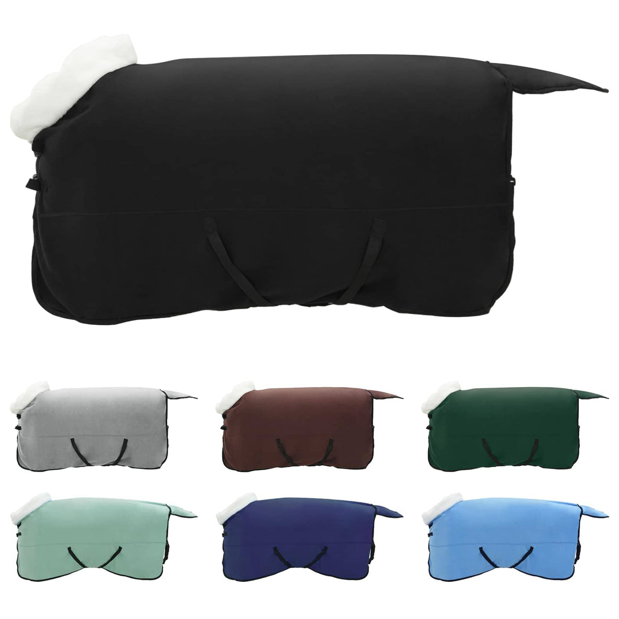 Vidaxl paardendeken zwart 125 cm polar fleece