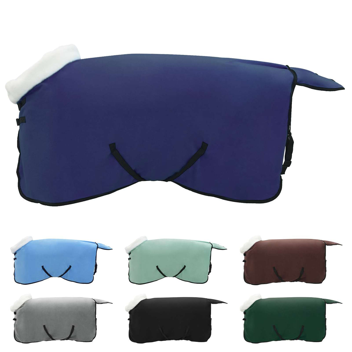 Vidaxl paardendeken marineblauw 85 cm polar fleece
