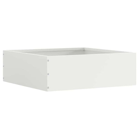 Vidaxl tuinrand wit 40 x 40 x 13 cm staal