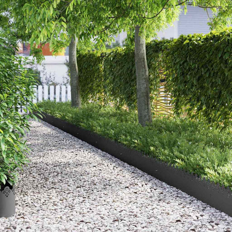 Vidaxl gazonranden 10 pcs zwart 103 x 0,05 x 22 cm staal